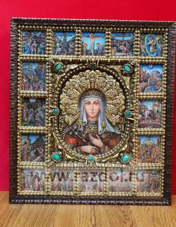 Святая Равноапостольная Царица Елена Константинопольская в клеймах с житием